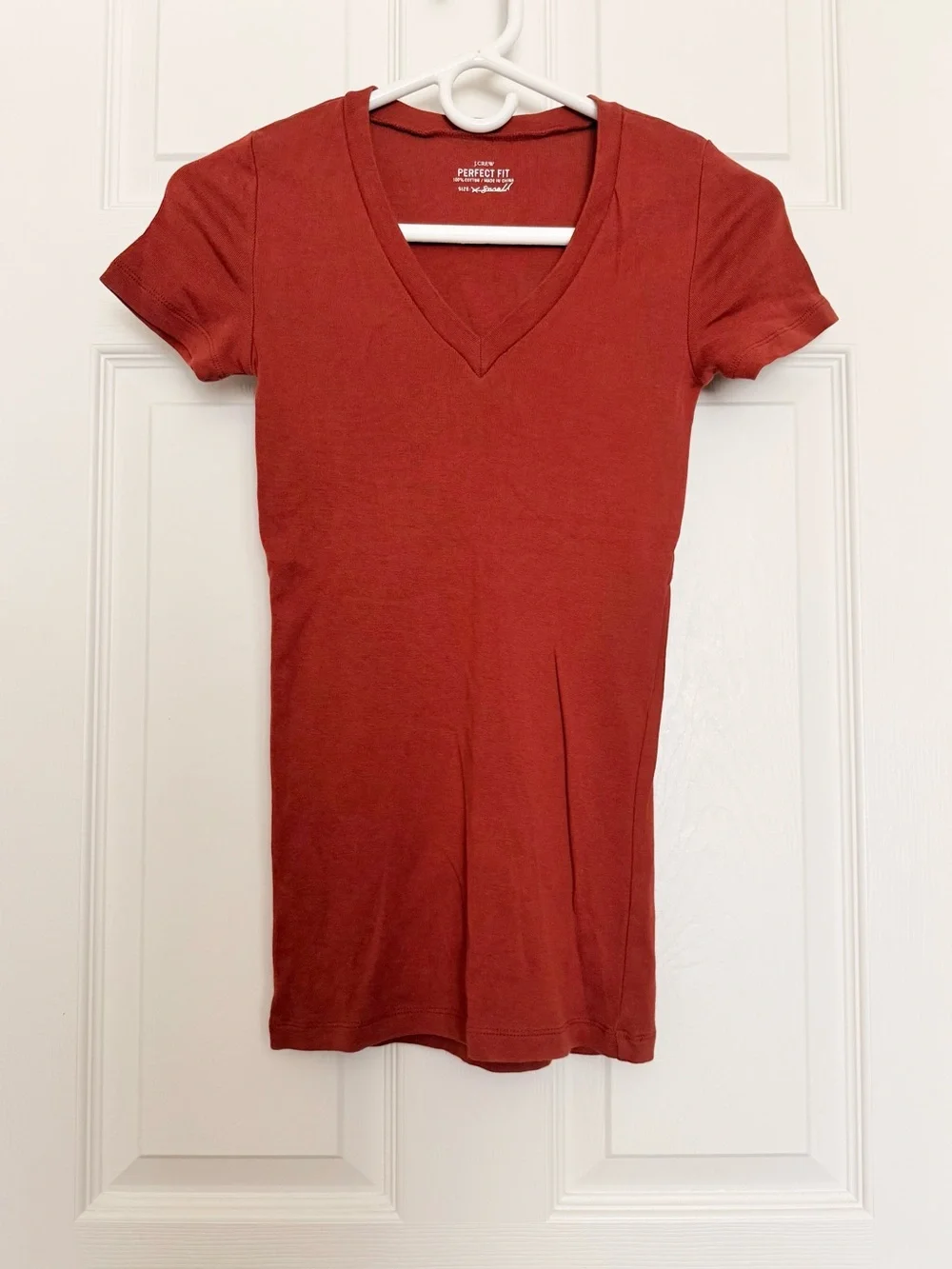J. Crew Rust V-Neck Short Sleeve Tee
